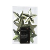 thumbnail of 6 Sterne 7cm Christbaumschmuck Kunststoff - bruchsichere Weihnachtskugeln Weihnachtsbaumschmuck Christbaumkugeln Rosmarin