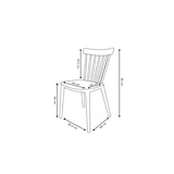 thumbnail of Lot de 4 chaises style scandinave à barreaux modèle POP - Coque en résine noire et pieds en bois