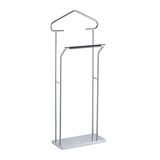 thumbnail of Relaxdays Herrendiener, für Anzug & Hose, Holz Metall Mix, Schlafzimmer, Kleiderbutler, 110 x 46 x 19 cm, silber/braun