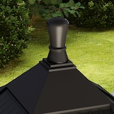 thumbnail of Outsunny farola solar luz solar de exterior con panel solar encendido y apagado automático IP44 para terraza patio 15x15x127 cm negro