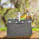 thumbnail of Relaxdays Einkaufskorb mit Kühlfunktion, faltbar, Deckel, Henkel, 27 Liter, Thermo Tragekorb, Polyester, Aluminium, grau