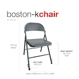 thumbnail of ZOWN Silla Plegable Metálica Boston-K Shark Grey - Resistente y Versátil para Eventos