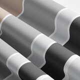 thumbnail of Baumwolle Bettwäsche Set 155x200 cm 80x80 cm Grau Beige Gestreift mit Reißverschluss