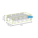 thumbnail of Schutzhülle für Gartenmöbel, Grau, rechteckig, 310 cm x 180 cm x 95 cm