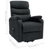thumbnail of vidaXL Massagesessel mit Aufstehhilfe Dunkelgrau Stoff