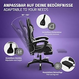 thumbnail of ML-Design Gaming Stuhl verstellbar, Schwarz-Weiß, aus Kunstleder, Ergonomischer Bürostuhl, Drehstuhl Racing Gamer Stuhl Schreibtischstuhl Drehsessel