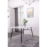 thumbnail of SIT Möbel Eettafel in marmerlook | 160 x 90 cm | Tafelblad glas wit | onderstel metaal zwart | B 160 x D 90 x H 77 cm | 19000-22 | Serie TISCH