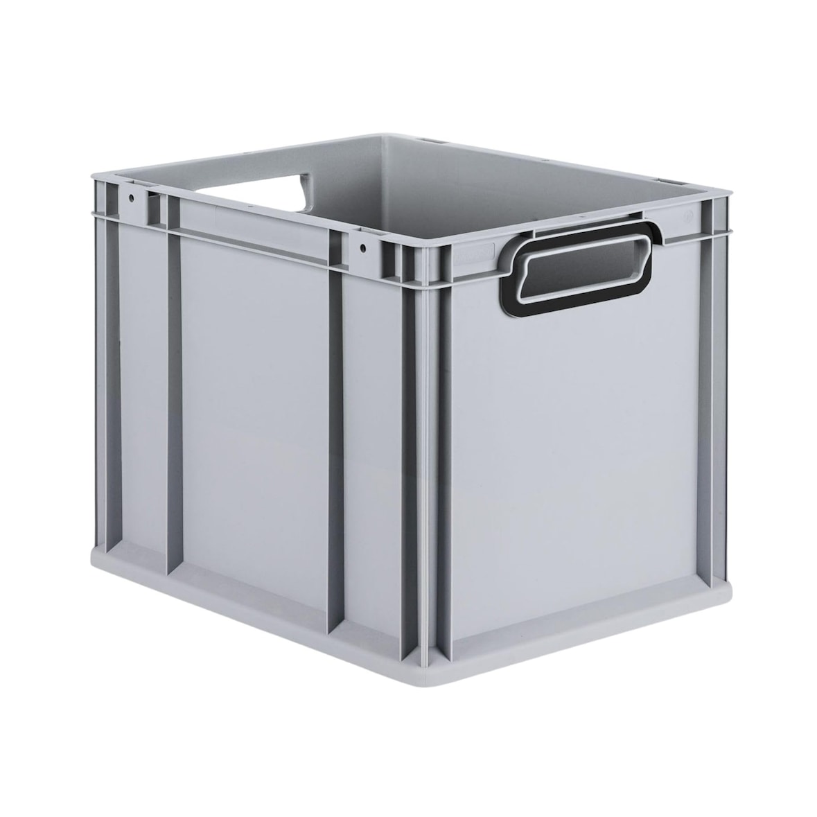 Eurobox NextGen Color, HxBxT 32x30x40cm, 30 Liter, Griffe schwarz offen, Grau, Eurobehälter, Transportbehälter