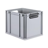 thumbnail of Eurobox NextGen Color, HxBxT 32x30x40cm, 30 Liter, Griffe schwarz offen, Grau, Eurobehälter, Transportbehälter