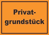 thumbnail of Privatgrundstück Schild schwarz-orange A3 Rückseite selbstklebend