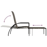 thumbnail of vidaXL Sonnenliege mit Fußhocker PE-Rattan Grau