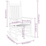 thumbnail of vidaXL Schaukelstuhl mit Gebogener Sitzfläche Massivholz Pappel, Gartenstuhl, Outdoor Stuhl, Outdoor Schaukelstuhl, Terrassenstuhl