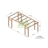 thumbnail of Pérgola de Madera Laminada Granada (Maderland) - Gardeneas