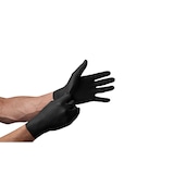 thumbnail of MERCATOR MEDICAL GoGRIP+ Nitrilhandschuhe, puderfrei, latexfrei, Diamanttextur  in schwarz 1x 50 Stück Größe:XL
