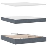 thumbnail of vidaXL Ottoman-Bett mit Matratzen Dunkelgrau 160x200 cm Samt