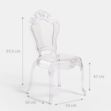 thumbnail of Biscottini Sedie in Policarbonato Trasparente da Esterno - Sedia in Plastica Cucina Sala da pranzo - Poltrone Moderne - Poltrona Camera da Letto