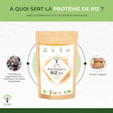 thumbnail of Protéine de Riz Bio - 80% de Protéines - Sport Musculation - Poudre de Riz Germé - Whey Végétale - Conditionné en France - Certifié Ecocert - 500g