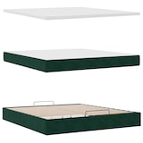 thumbnail of vidaXL Ottoman-Bett mit Matratze & LEDs Dunkelgrün 180x200 cm Samt
