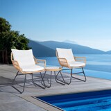 thumbnail of SVITA AMALFI Rattan Sitzgruppe Outdoor Gartenlounge 2 Personen Balkonset Natur