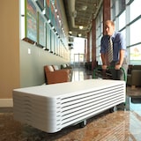 thumbnail of Mesa rectangular patas plegables blanco efecto granito Lifetime 244x76x74 cm