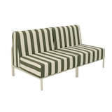 thumbnail of Salon de jardin bas modulable rayé 2 places vert kaki