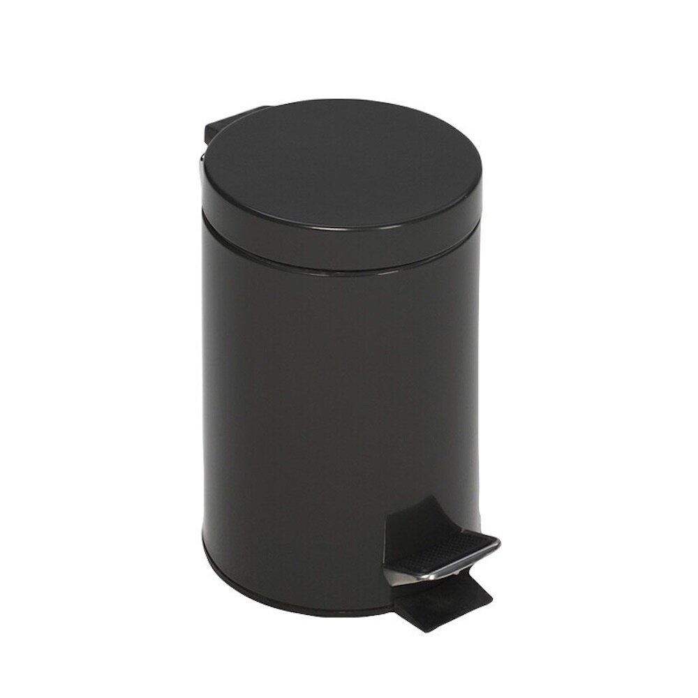 PROREGAL Robuster Tretabfallsammler mit Fußpedal & Inneneimer mit Griff | 5 Liter, HxBxT 28,5x20,5x20,5cm | Verzinkter Stahl | Anthrazit | Mülleimer