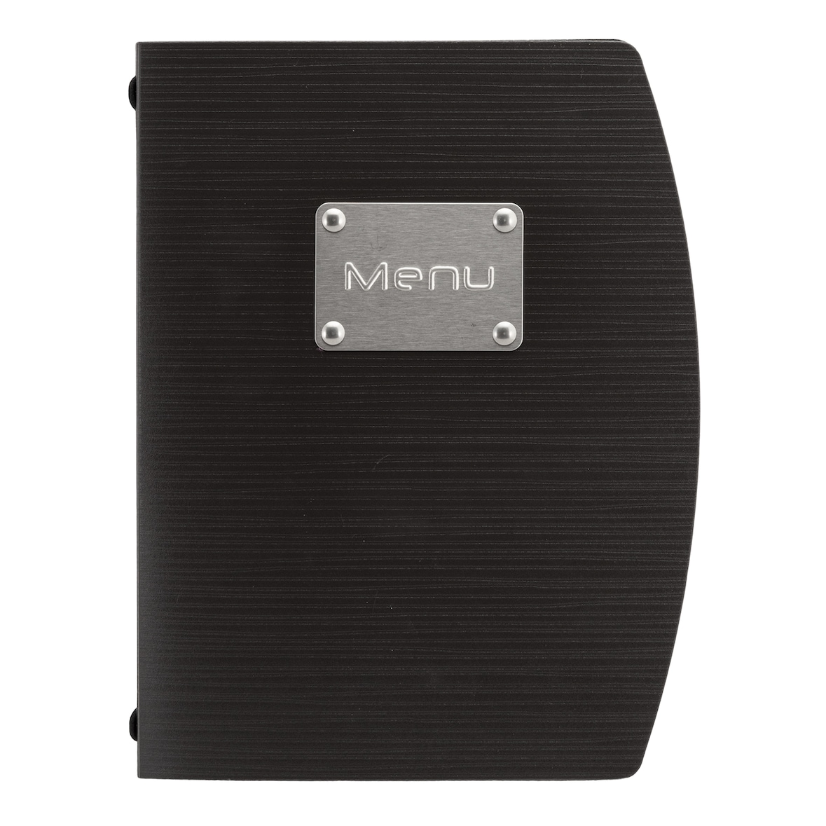 Securit® Menú A5 "Rio" - Negro - Placa "Menu" incluida - 4 vistas