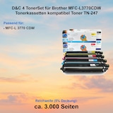 thumbnail of D&C 4 TonerSet für Brother MFC-L3770CDW Tonerkassetten kompatibel Toner TN-247