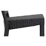 thumbnail of METRO PROFESSIONAL Banco de bar empilhável Barbados com pega e apoio para os pés, rattan PE, preto