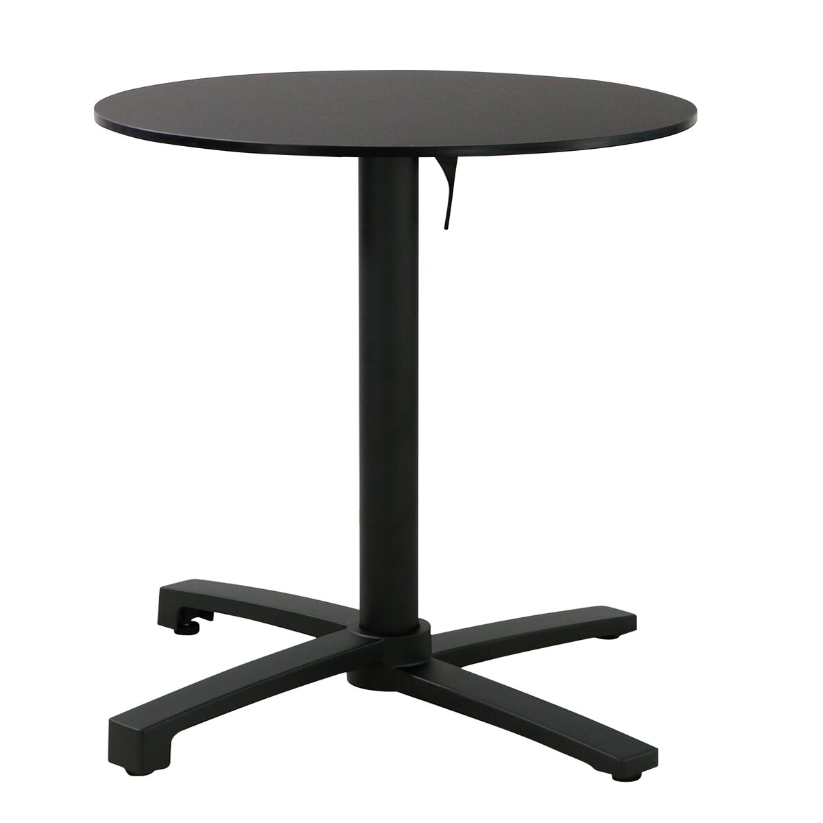 METRO PROFESSIONAL Gastro Klapptisch Massini, Alu, HPL-Tischplatte, Ø 60 x 74 cm, rund, schwarz