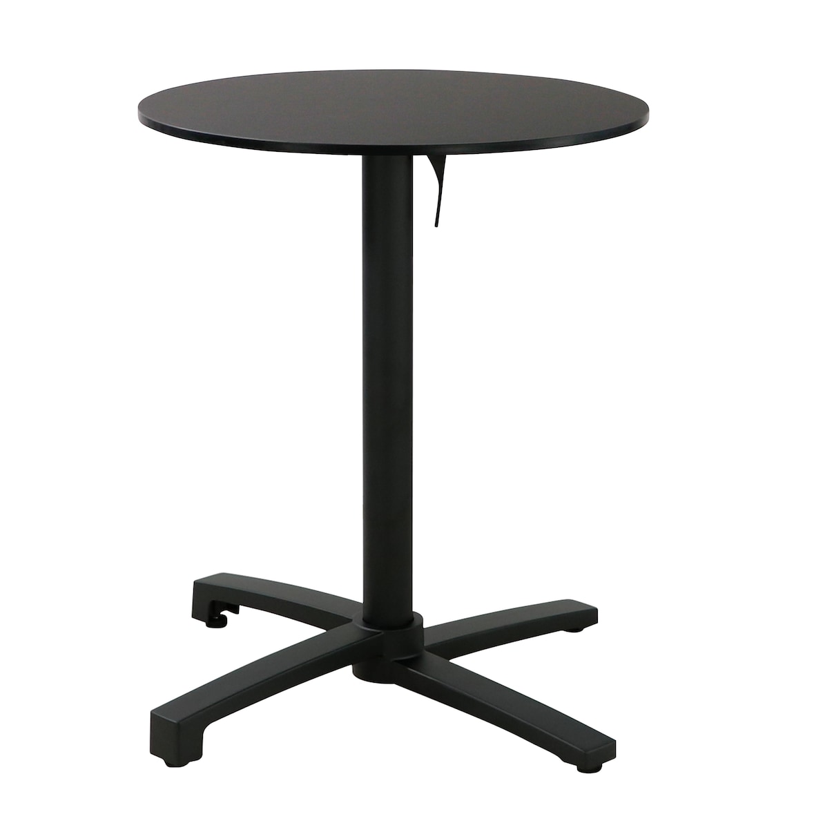 METRO PROFESSIONAL Gastro Klapptisch Massini, Alu, HPL-Tischplatte, Ø 60 x 74 cm, rund, schwarz