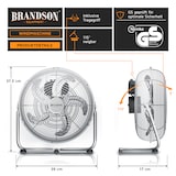 thumbnail of Brandson Bodenventilator 30 cm, Windmaschine Retro Stil, Ventilator, 3 Geschwindigkeitsstufen, Standventilator, hoher Luftdurchsatz