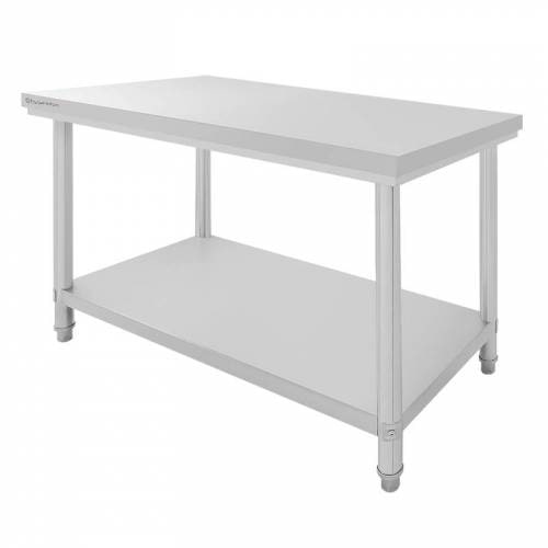Table Inox Professionnelle 100x60 cm avec Étagère Basse – Haute Résistance – Equipementpro