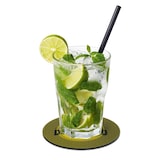 thumbnail of BVB Untersetzer 3D - 10,5 x 10,5 cm - 5er-Set - gelb/schwarz mit Logo