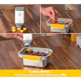thumbnail of PIKA - Pompe sous vide électrique + Boîte alimentaire inox 1200ml + 5 valves pour boites alimentaires Pika | Appareil de mise sous vide alimentaire