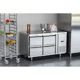 thumbnail of METRO PROFESSIONAL Établi réfrigéré GCC21004D, 136 x 70 x 85 cm, 90 L, 4 tiroirs, argenté