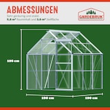 thumbnail of Gardebruk Gewächshaus aus Aluminium 3,6m² + Fenster + Regenrinne
