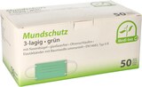 thumbnail of 500 Stück Mundschutz Typ IIR, 3-lagiges Vlies 9 x 17,5 cm grün mit Nasenbügel