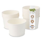 thumbnail of BIOZOYG 25 Stück Einwegbecher 400ml / 16oz weiße Speisebecher Pappbecher Einweg Eisbecher Dessertbecher für Snacks umweltfreundliche Portionsbecher