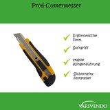 thumbnail of varivendo Profi Cuttermesser 12 Stück 18mm schwarz gelb mit Auto Lock Universalmesser Teppichmesser Kartonmesser für Handwerk Büro Haushalt