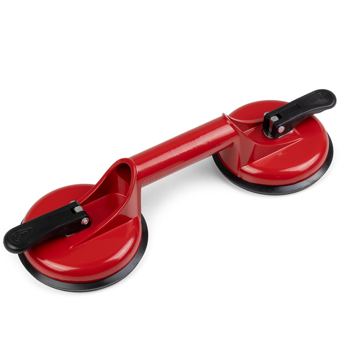 Saugheber bis 100kg mit 2 Saugnäpfen rot Gummisauger Vakuumheber Vakuumsauger Glasheber Glassauger