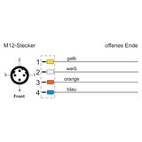thumbnail of METZ CONNECT Anschlussleitung M12 Stecker 4-polig D-kodiert, 10 m