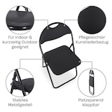 thumbnail of Klappstuhl 6er-Set, klappbarer Gästestuhl, gepolstert, leicht und bequem, Belastbarkeit 100 kg, Schwarz/Schwarz, Raburg Paul