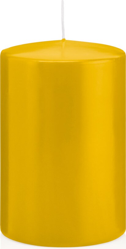 Stumpenkerzen Dotter Gelb Ø 98 x 200 mm, 6 Stück