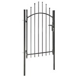 thumbnail of vidaXL Gartentor Stahl : Farbe - Schwarz, Größe - 1 x 2 m