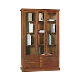 thumbnail of shopinnovativo -Vetrina colore noce con 3 ante 4 cassetti, in stile classico in legno e mdf con rifinitura in noce lucido 119x40x185 H