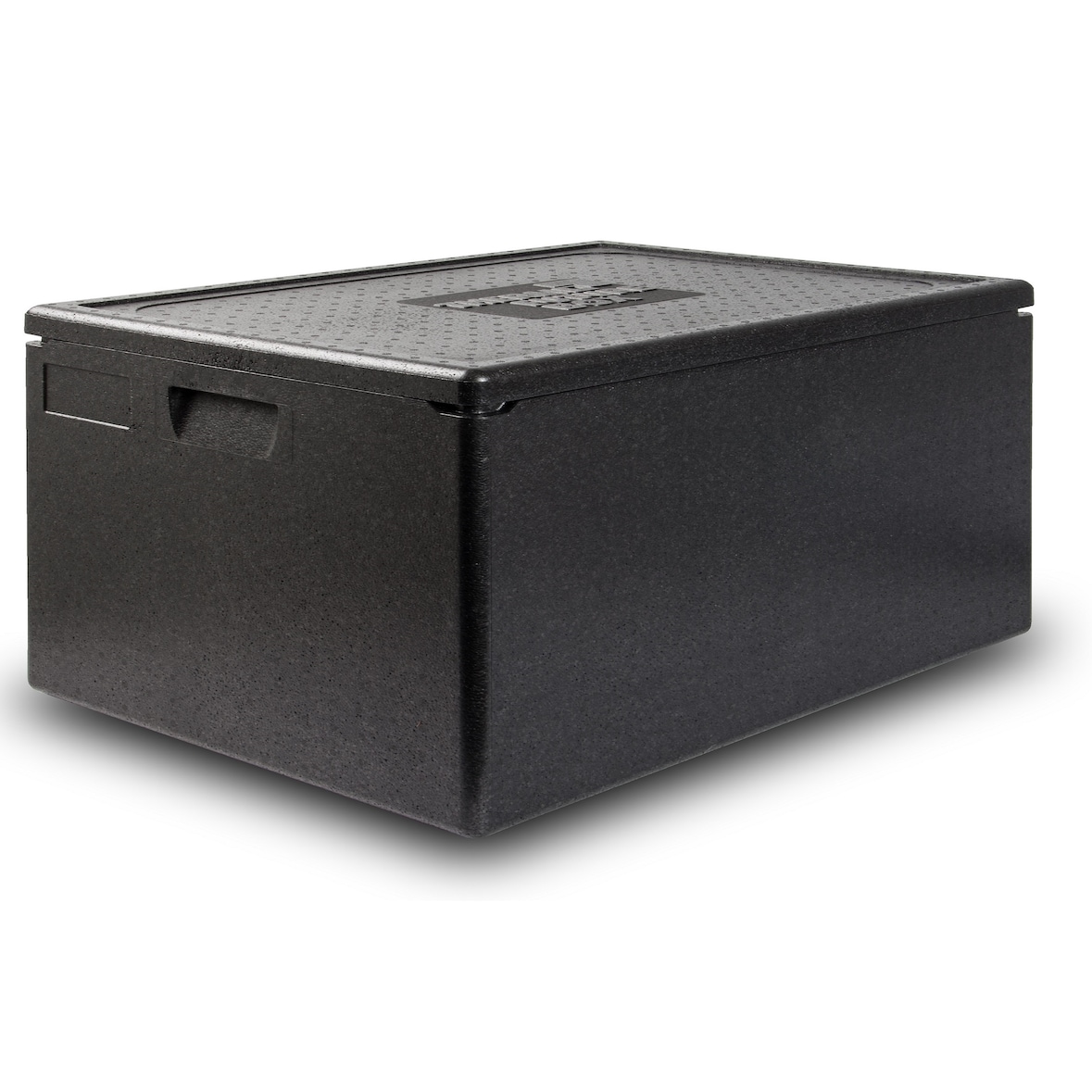 Isothermischer Behälter 80L schwarzes Polypropylen EPP/PPE für den Transport von Behältern 60 x 40cm - Öffnung von oben - T°C von -40°C bis +100°C