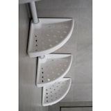 thumbnail of Badregal Teleskopregal 3 Böden Weiss 70-250 cm lang Eckregal Duschablage Duschregal