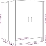 thumbnail of vidaXL Waschmaschinenschrank Artisan-Eiche 70,5x71,5x91,5 cm