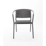 thumbnail of METRO PROFESSIONAL Cadeira empilhável com braços, alumínio/revestimento têxtil, cinzento escuro/cinzento